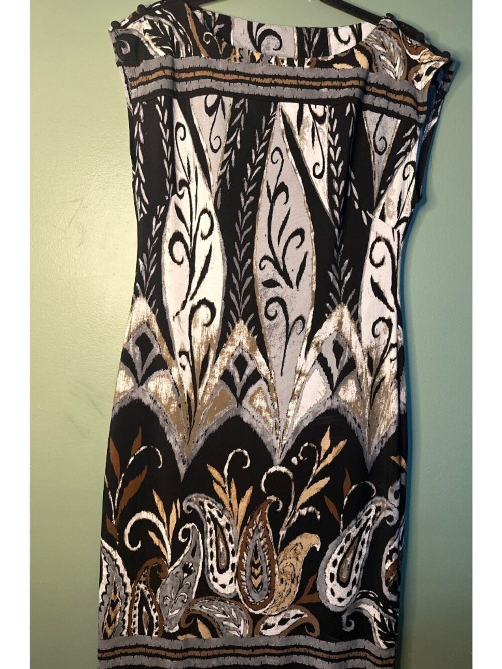 Carole Little Paisley Dress Size 6 Knee Length Academia Office Old Money classic